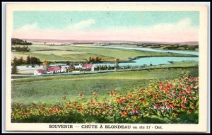 Postal SOUVENIR CHUTE ́ BLONDEAU en rte 17 - Ont.- V107 - Imagen 1 de 2