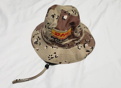 Mens DHL Military Desert Popcorn Camouflage Camo Boonie Bucket Floppy Hat Large - Image 1 of 4