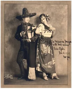 Fotografia d’epoca 1929 firmata a mano LUIS OJEDA 8”X10” BALLERINA DI FLAMENCO autografo - Foto 1 di 1