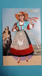 Postal Folclórica Traje Regional San Marino Años 80 - Imagen 1 de 1