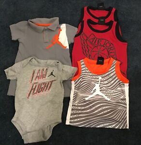 Lot Of 5 Nike Air Jordan Tanks Shirts Romper Baby Infant 3-6/6-9 Months EUC