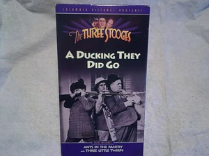 THE THREE STOOGES-A DUCKING THEY DID GO VHS TAPE,Ants In Pantry,Little Twirps - Picture 1 of 3