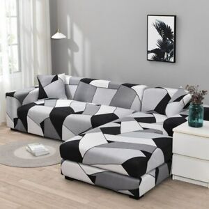 Sofa Cover Stretch Sectional Corner Couch Cover for L-Shaped Need 2pcs