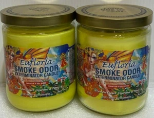 Smoke Odor Exterminator 13 oz Jar Candle, Eufloria Set of Two Candles. - Picture 1 of 3