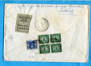 LUOGOTENZA-DEMOCRATICA £.10 COPPIA + £.6 su lettera TASSATA IN ARRIVO (275474) - Imagen 1 de 2