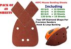 40 Mouse Sanding Sheets For Black & Decker Detail Palm Sander 40,60,80 &120 Grit