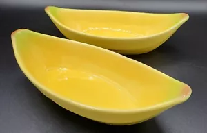 Vintage Banana Boats Ceramic Hand-painted Yellow Taiwan - Picture 1 of 3