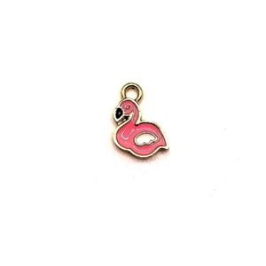 1, 4, 20 oder 50 GROSSPACKUNG Stck. winzig rosa Flamingo Emaille Charms - US-Verkäufer - PK1180 - Bild 1 von 5