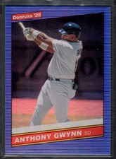 2020 Donruss Holo Blue Tony Gwynn #218 San Diego Padres