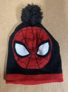 Spiderman Beanie Hat Cap Youth Red Marvel Knit One Size - Picture 1 of 8