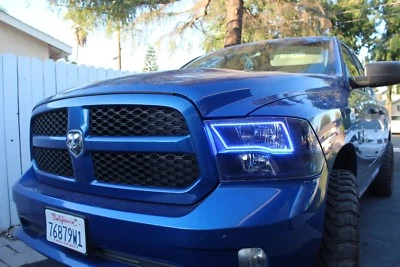 Faros preconstruidos LED RGB ojos de ángel anillo halo Dodge Ram 09-18 Foto 1 de 2