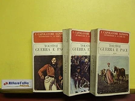 L 6.052 N 3 VOLUMI GUERRA E PACE DI LEV TOLSTOJ 1965 1966 [Unknown Binding] - Immagine 1 di 1