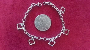 Wunderschönes Sterling Silber 925 neues massives Pik Gliederarmband *B589 - Bild 1 von 3