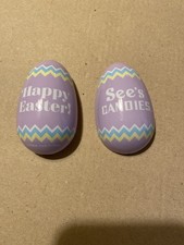 See's Candy Easter Egg sucker lollipop Container