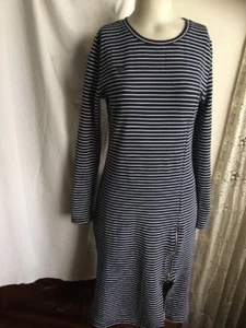 Vestido. Punto Talla M. FD Azul Y Blanco - Imagen 1 de 4