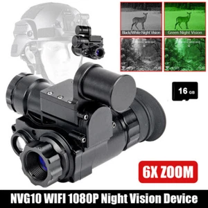 NVG10 Monocular Night Vision Goggles 1080P WiFi for Hunting Observation Helmet - Picture 1 of 12