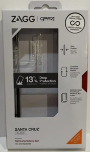 Zagg Gear4 Santa Cruz Case for Samsung Galaxy S22 Clear/Black D30 Impact Protect - Picture 1 of 6