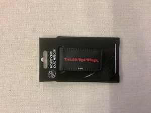 NHL Hockey Leather Card Holder Money Clip "Detroit Red Wings" by Siskiyou - Picture 1 of 4