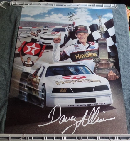 Vintage Davey Allison Deborah Allison Signed Havoline Dover Downs 1987 Poster Cover