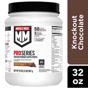 Muscle Milk Pro Series Protein Powder Supplement, Knockout Chocolate, 2 Pound - Picture 1 of 9
