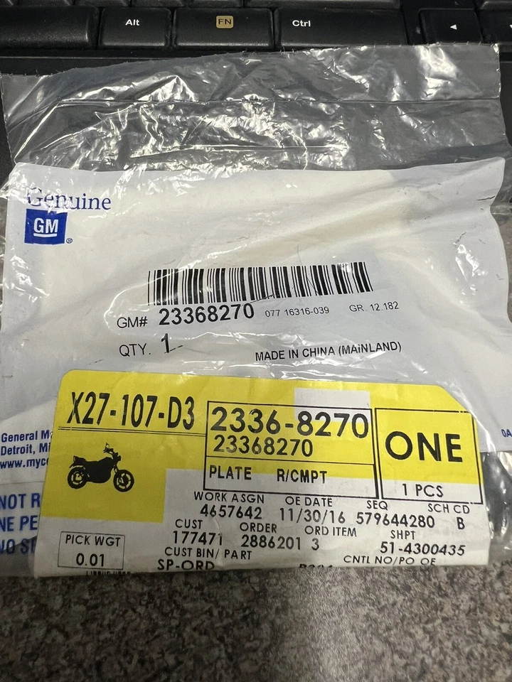 2016-2017 Chevrolet Cruze Trunk Lid-Emblem Badge Nameplate OEM 23368270/ 3-C Foto 1 de 1