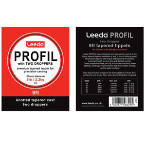 Leeda Profil Wet Fly Leaders with Two Droppers
