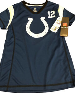 NFL Team Apparel Colts Andrew Luck Blue Short Sleeve Jersey Girls M  7/8 NWT $29