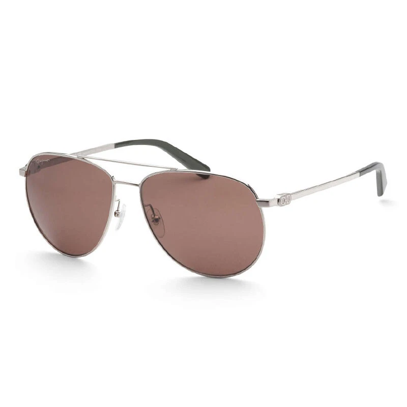 Salvatore Ferragamo Sunglasses Sf157s 045 Silver Aviator Unisex 60x15x140
