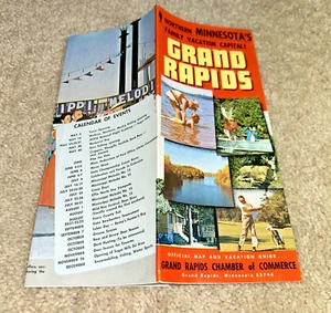 Folleto y mapa vintage de Grand Rapids Minnesota 1964 - Imagen 1 de 13