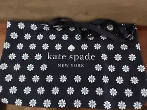Kate Spade Daisies New York Large Tote Bag Canvas Folding 24.5x15 Grocery Beach - Picture 1 of 4