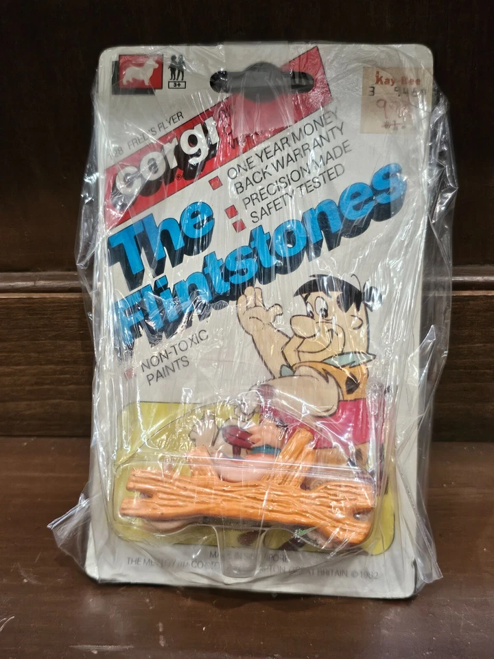 Vintage 1981 80s Corgi Juniors 128 The Flintstones Fred's Flyer Car Vehicle - Image 1 of 2