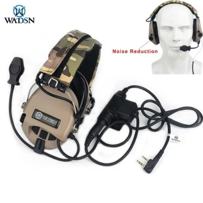 Tactical Active Pickup Noise Canceling Headset Military PTT Hunting Headphone - Image 1 of 4