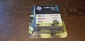 Paquete combinado de 3 cartuchos de tinta tricolor HP 564 genuino vencimiento enero 2016 - Imagen 1 de 6