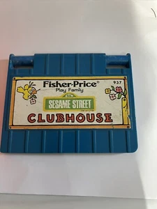 vtg Fisher Price Little People Sesame Street Clubhouse #937 part Blue Roof - Picture 1 of 2