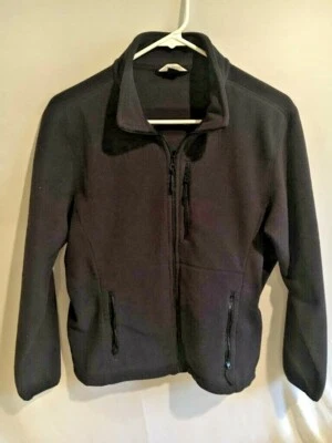 Women's Lands End Navy Blue Fleece Jacket Full Zip Size Medium 10 12 - Image 1 of 4