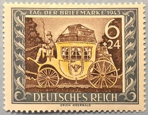 Deutsches Reich 1943 Michel 828 Tag der Briefmarke 6+24 Pf. postfrisch - Bild 1 von 1