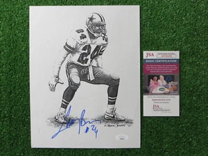 LARRY BROWN DALLAS COWBOYS SIGNED 8.5 x 11 Custom Edit THIN PAPER PHOTO JSA - Picture 1 of 4