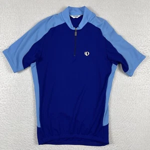 Camiseta deportiva Pearl Izumi para hombre mediana azul bloque de color 1/4 cremallera vintage bicicleta de ciclismo MTB - Imagen 1 de 10