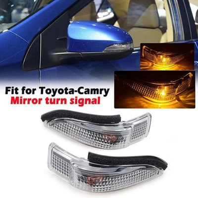 Turn Signal Light 2pcs ABS Plastic Car Side Mirror Lamps Light Turn Signal - Image 1 of 4