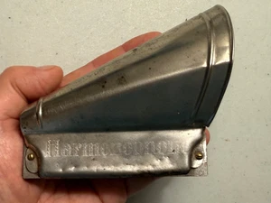 Rare Antique Harmonophone Harmonica With Horn Amplifier, 1890's, Good Cond, 5" - Picture 1 of 12