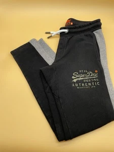 Superdry Sweatpants Adult Small Black Joggers Tokyo Japan Athletic Fit - Picture 1 of 6