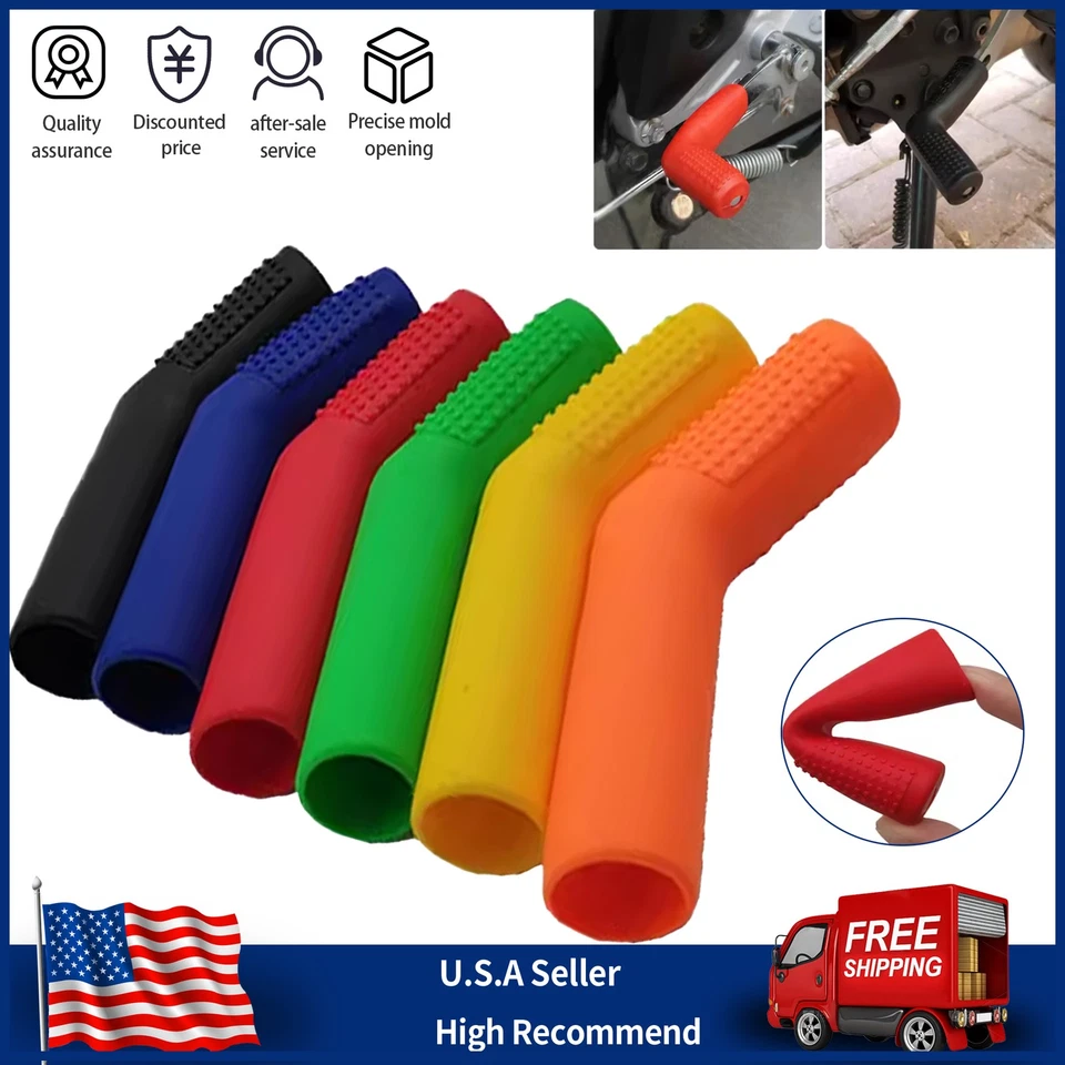 Motorcycle Footpeg Shift Lever Rubbe Cover Boot Shoe Protector Gear Shifter Foot Foto 1 de 4
