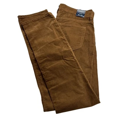 J Crew Mens Slim Fit Corduroy Pants Brown Size 30x32 Flex Stretch New - Image 1 of 4