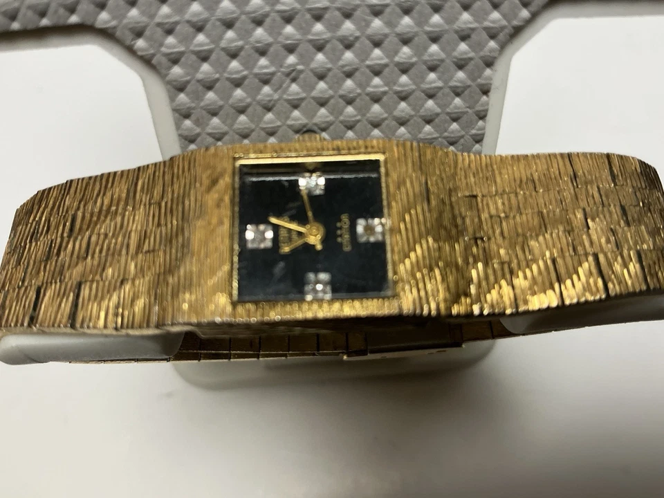 Benrus Vintage chapado en oro con diamante Foto 1 de 4