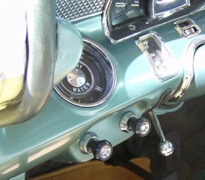 1955 1956 PONTIAC ПЕРЕКЛЮЧАТЕЛЬ ФАР ПОВОРОТНЫЙ ХРОМИРОВАННЫЙ ОБОДОК ТОЛЬКО /DELCO 50S GM 55 56 - Изображение 1 из 3