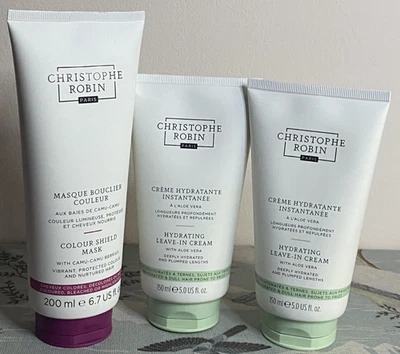 CHRISTOPHE ROBIN Hydrating Leave-In Cream + Colour Shield Mask NEW Worth £96 - image 1 of 4