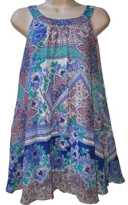 Cato 弹性多色无袖衬衫上衣雪纺覆盖尺寸 18/20W — 第 1/4 张图片