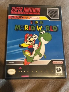 Super Mario World Plastic Case And Game Super Nintendo SNES Box Untested - Picture 1 of 6