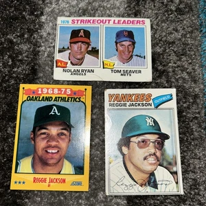 Tarjetas de colección de Reggie Jackson Nolan Ryan Tom Seaver - Imagen 1 de 8