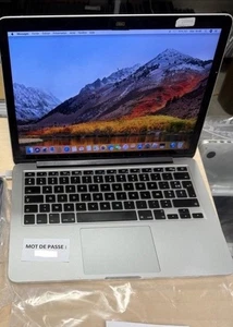 MacBook Pro 13 Retina  Double Cœur i7 2,9 GHz SSD 250 Go RAM 8 Go AZERTY - Afbeelding 1 van 3